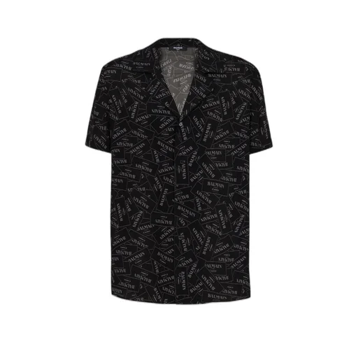 All-Over Label Printed Pyjama Shirt
