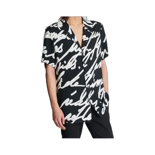Love Letter Printed Twill Pyjama Shirt