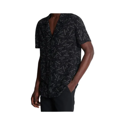 All-Over Label Printed Pyjama Shirt