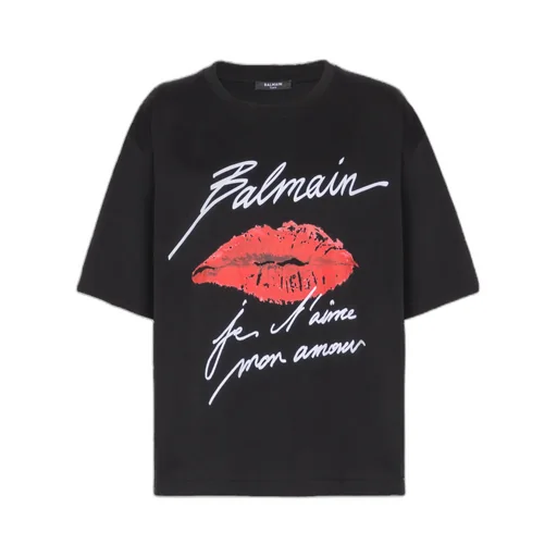 Short-Sleeved T-Shirt With Kiss Print