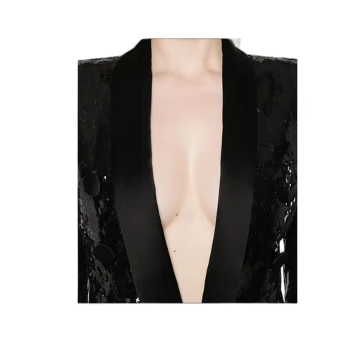 Sequinned Collared Blazer