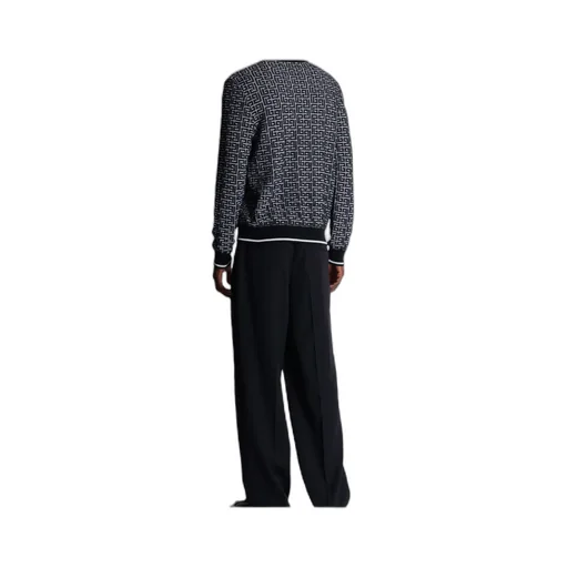 Monogrammed Jacquard Knit Sweater