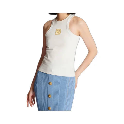 Logo Detailed Crew Neck Tank Top