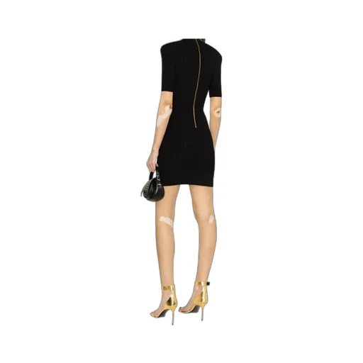 Button Embellished Knitted Dress