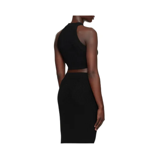 Halterneck Knit Cropped Top