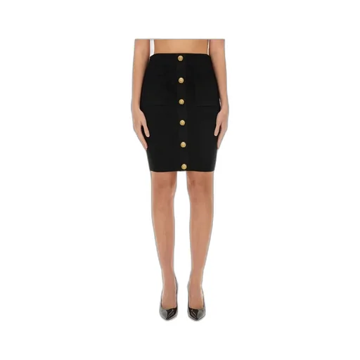 Herringbone Patterned Pencil Skirt