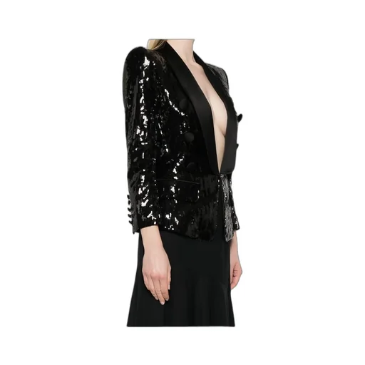 Sequinned Collared Blazer