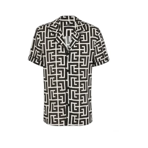 Monogram Printed Relaxed Fit Pyjama Shirt