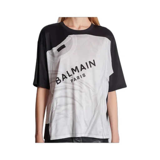Loose T-Shirt With Optical Illusion Print