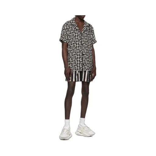 Monogram Printed Relaxed Fit Pyjama Shirt