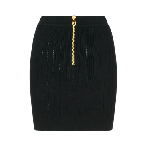 Button Detailed High-Rise Mini Skirt