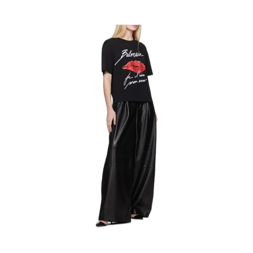 Short-Sleeved T-Shirt With Kiss Print