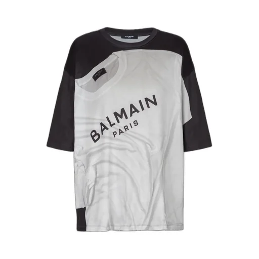 Loose T-Shirt With Optical Illusion Print