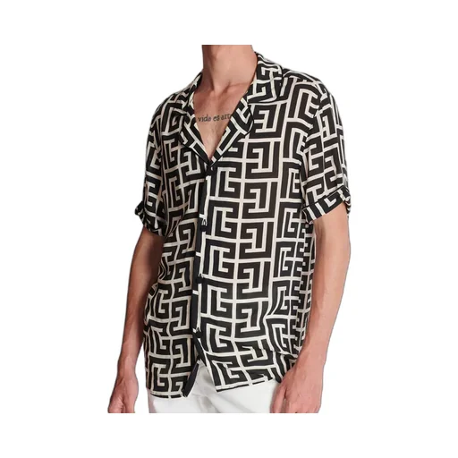 Monogram Printed Relaxed Fit Pyjama Shirt