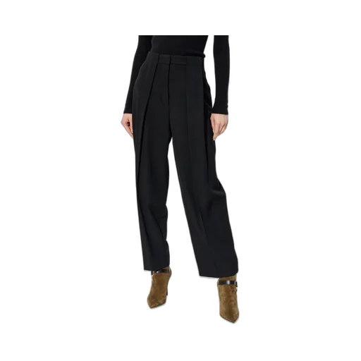 Pleated Grain De Poudre Trousers