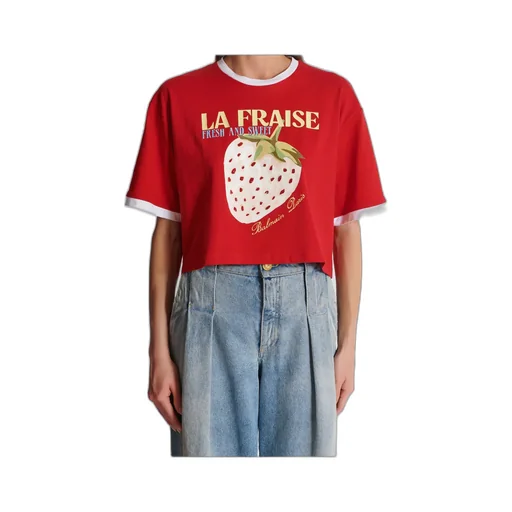 Logo Printed Cropped T-Shirt