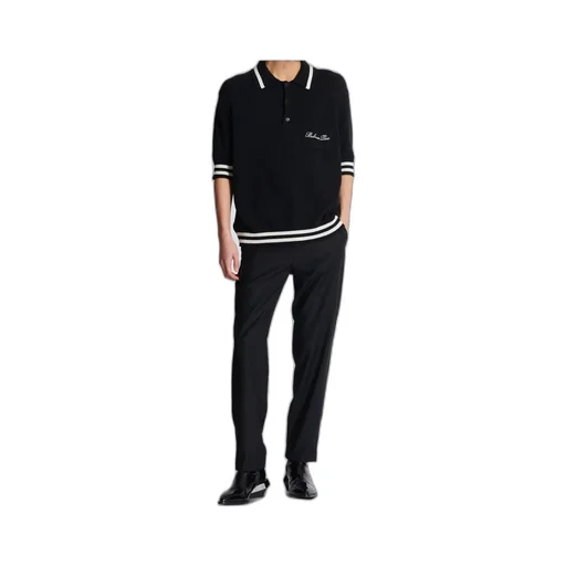 Logo Embroidered Collared Polo Shirt