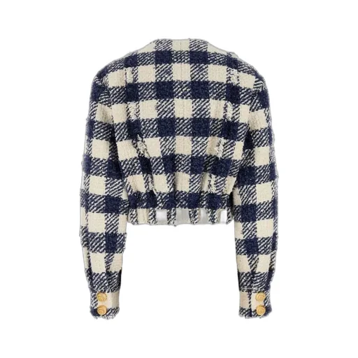 Gingham Check Tweed Jacket