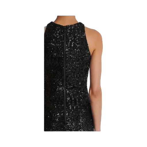 Embroidered Grape Motif Sleeveless Mini Dress