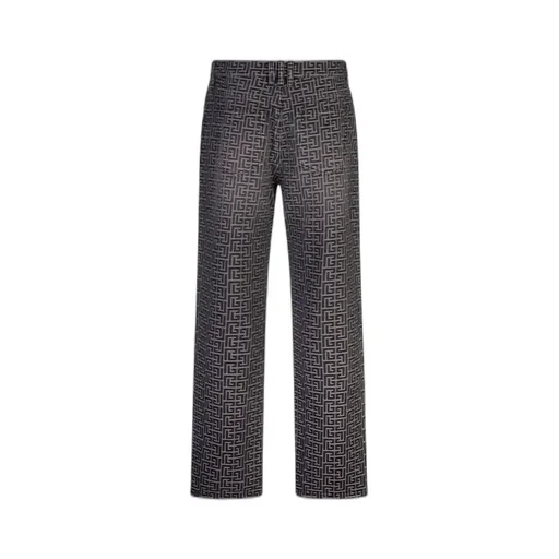 Monogrammed Jacquard Denim Jeans