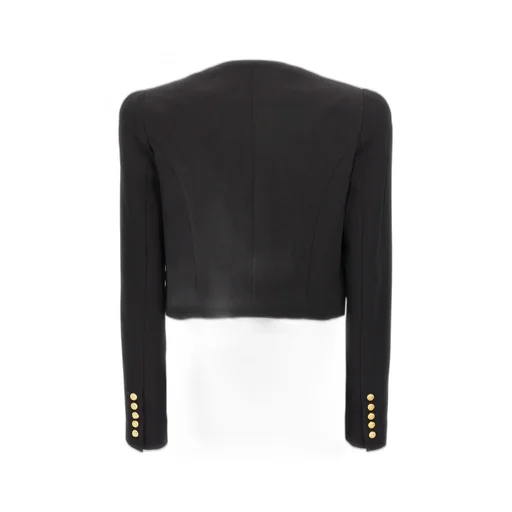 Button Detailed Cropped Jacket