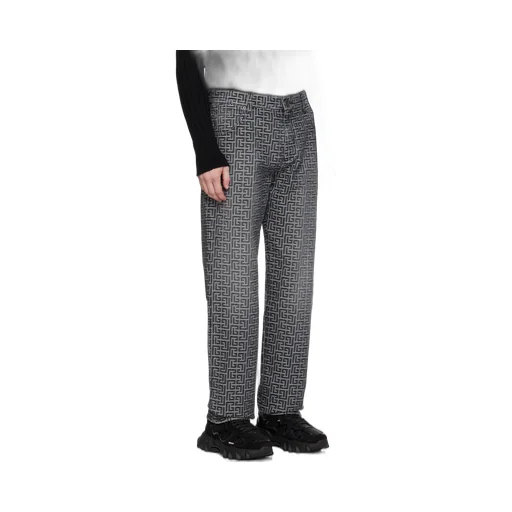 Monogrammed Jacquard Denim Jeans