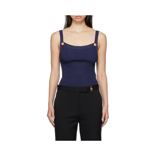 Square-Neck Jacquard Pattern Vest