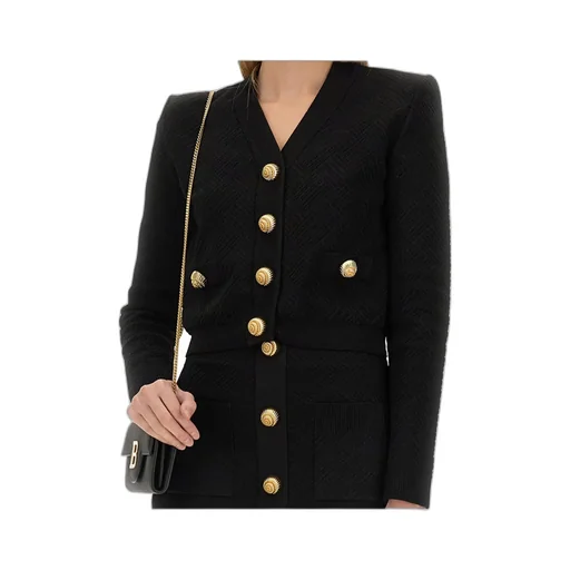 V-Neck Buttoned Cardigan