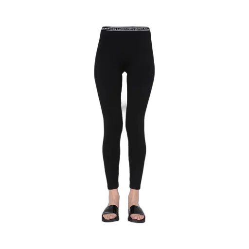 Logo-Waistband Cotton-Blend Leggings