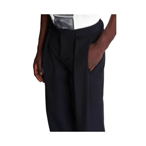 Pleated Grain De Poudre Trousers