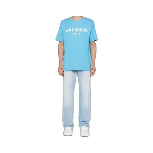 Straight Leg Washed Denim Jeans