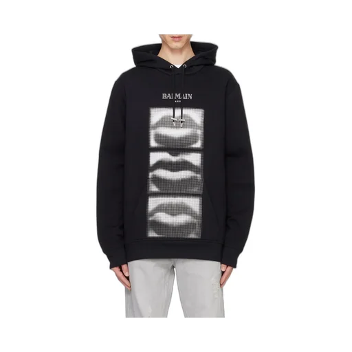 Vintage Lips Printed Hoodie