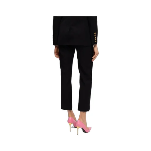 Straight-Leg Wool Cropped Trousers