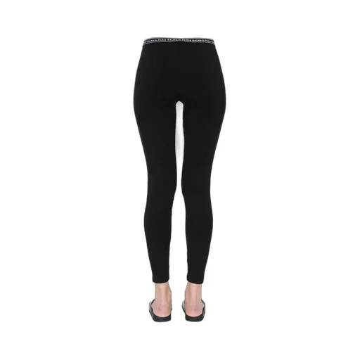 Logo-Waistband Cotton-Blend Leggings