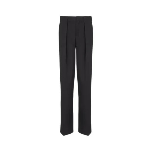Pleated Grain De Poudre Trousers