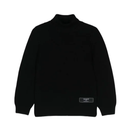 Logo Patch Roll-Neck Jumper