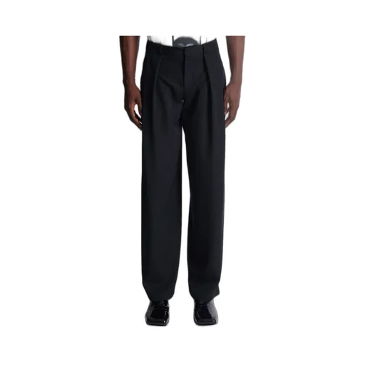Pleated Grain De Poudre Trousers