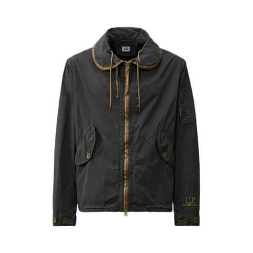 Contrast Flatt Nylon Hooded Jacket