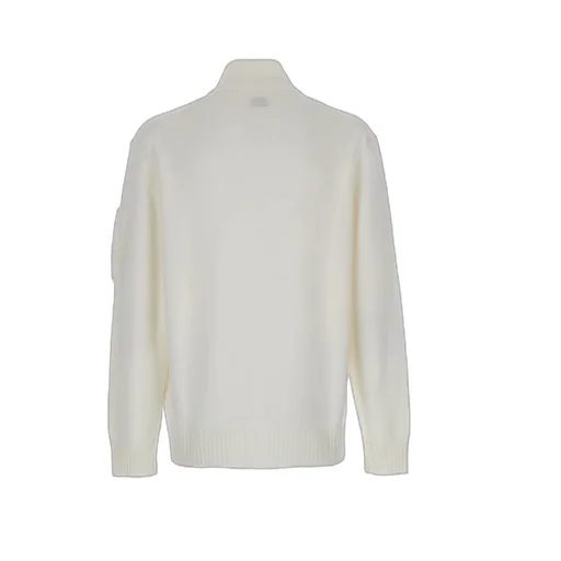 High Neck Cardigan With Sleeve Lens