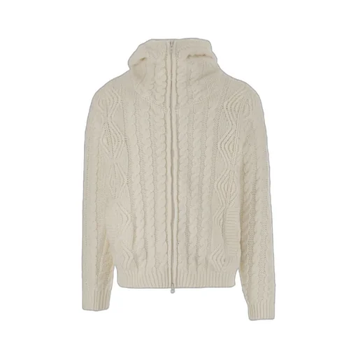 Cable-Knit Zip-Up Cardigan