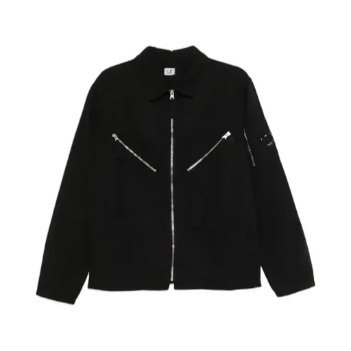 Lens-Detail Shirt Jacket