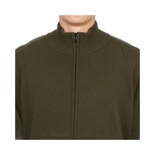 Lambswool Zipped Cardigan
