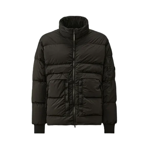 Lens-Embellished Short Down Jacket