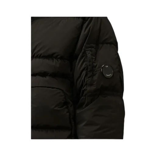 Lens-Embellished Short Down Jacket