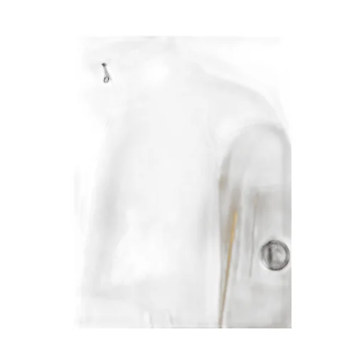 Lens Detailed Zip-Up Knitted Cardigan