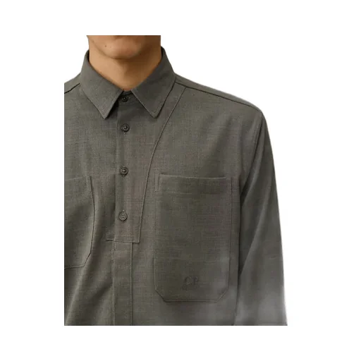 Long-Sleeved Wool Shirt