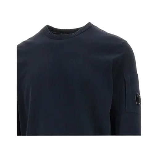 Sleeve-Pocket Crew-Neck Sweater