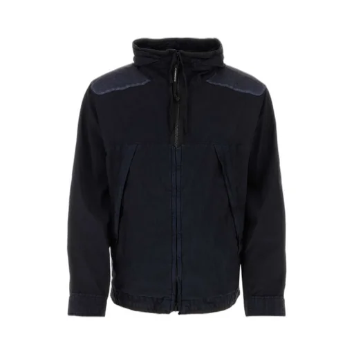Zip-Up Panelled Hooded Windbreaker
