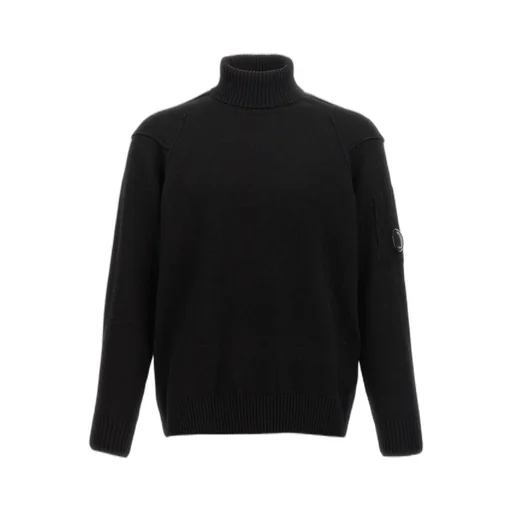 Lens-Detail Turtleneck Sweater