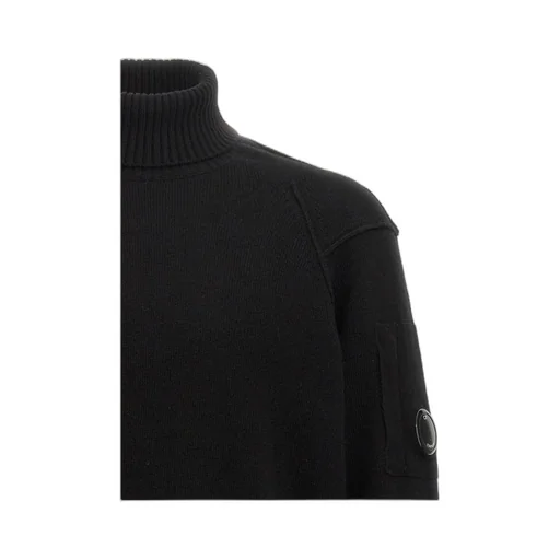 Lens-Detail Turtleneck Sweater